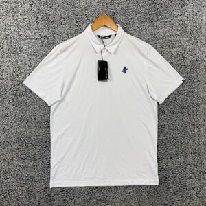 Travis Mathew Shirt Mens Large White Oceanside Polo Golf Performance Stretch